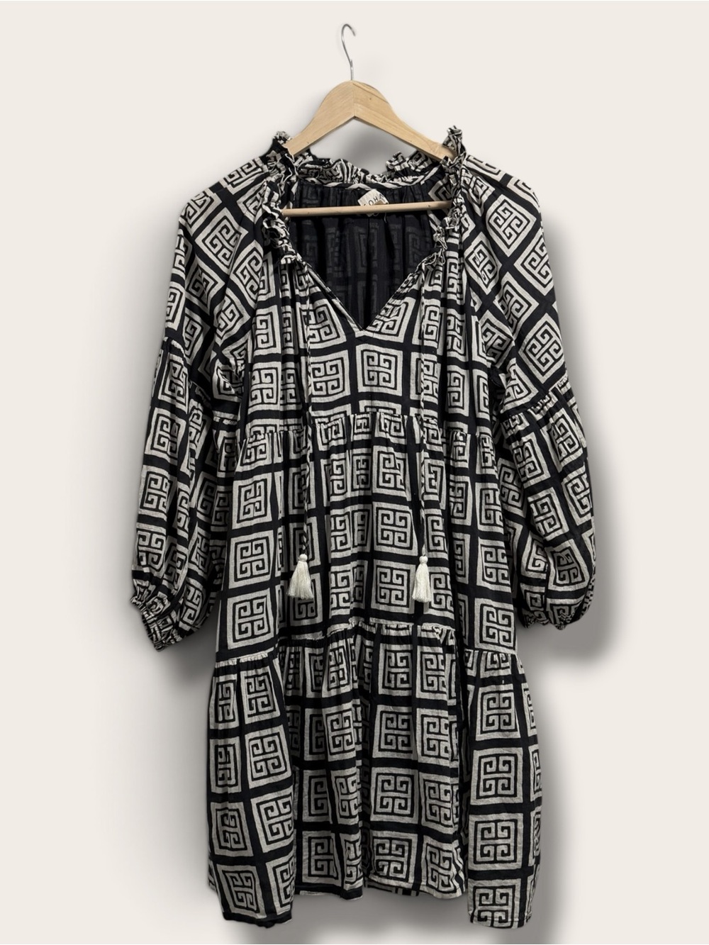 Black & White Geometric Mini Dress